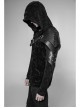 One-Shoulder Metal Buckle Strap Sharp Cone Nails Black Punk Armor Accessory