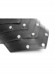 One-Shoulder Metal Buckle Strap Sharp Cone Nails Black Punk Armor Accessory