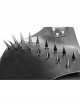 One-Shoulder Metal Buckle Strap Sharp Cone Nails Black Punk Armor Accessory