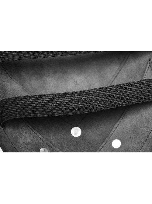 One-Shoulder Metal Buckle Strap Sharp Cone Nails Black Punk Armor Accessory