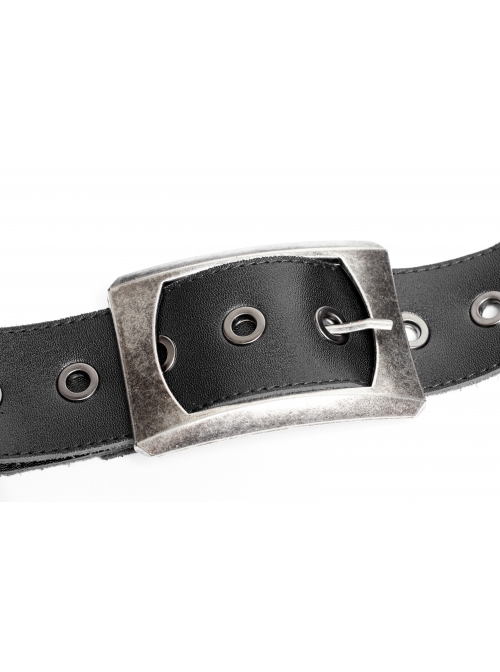 One-Shoulder Metal Buckle Strap Sharp Cone Nails Black Punk Armor Accessory