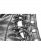 Buckle-On Lace-Up High Collar Metal Eyelets Strap Black Punk Shoulder Accessory