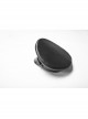 Front Center Metal Pendant Black Punk PU Leather Texture Hat