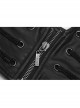 Front Zipper Rivet Decoration Back Waist Lace-Up Black Punk PU Leather Corset