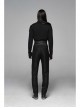 Front Zipper Rivet Decoration Back Waist Lace-Up Black Punk PU Leather Corset