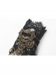 Metal Gear Decorative Retro Button Metal Chain Black Punk Gloves