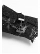 Metal Gear Decorative Retro Button Metal Chain Black Punk Gloves