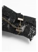 Metal Gear Decorative Retro Button Metal Chain Black Punk Gloves