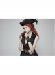 Metal Gear Decorative Retro Button Metal Chain Black Punk Gloves