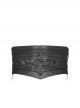 Front Metal Retro Decoration Side Zipper Back Waist Lace-Up Black Punk Chinese Style Waist Seal