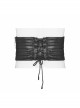 Front Metal Retro Decoration Side Zipper Back Waist Lace-Up Black Punk Chinese Style Waist Seal