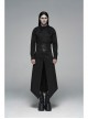 Front Metal Retro Decoration Side Zipper Back Waist Lace-Up Black Punk Chinese Style Waist Seal