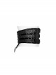 Front Metal Buckle Zipper Back Waist Lace-Up Black Punk Patent Leather Girdle