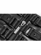 Front Metal Buckle Zipper Back Waist Lace-Up Black Punk Patent Leather Girdle