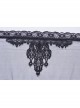Black Lace Light Thin Gradient Mesh Frill Hem Gothic Veil