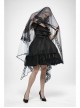Black Lace Light Thin Gradient Mesh Frill Hem Gothic Veil
