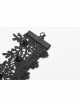 Front Center Plastic Decoration Gem Pendant Metal Rivet Chain Black Gothic Thick Rose Lace Necklace