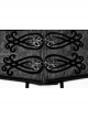 Black Jacquard Front Metal Decoration Flannelette Decals Back Lace-Up Gothic Waistband