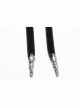 Black Jacquard Front Metal Decoration Flannelette Decals Back Lace-Up Gothic Waistband