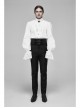 Black Jacquard Front Metal Decoration Flannelette Decals Back Lace-Up Gothic Waistband