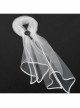 Black Gem Pendant White Fine Mesh Gothic Scarf
