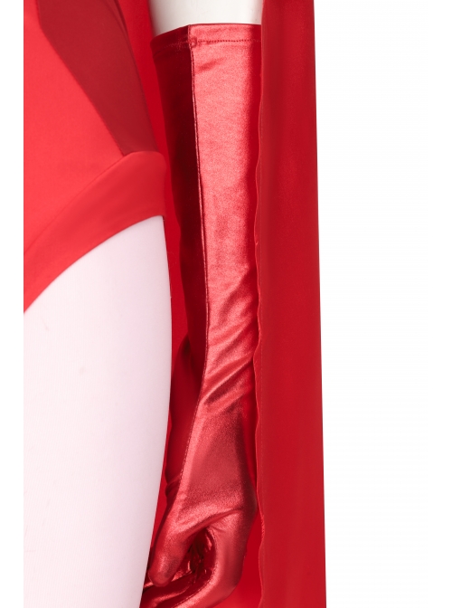 Wanda Vision Scarlet Witch Wanda Maximoff Halloween Cosplay Costume Sexy Red Bodysuit Set