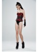High Waist Side Metal Buckle Black Punk Tight PU Leather Thong