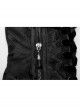 Black Jacquard Metal Hasp Side Lace-Up Gothic Shoe Cover