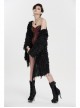 Black Jacquard Metal Hasp Side Lace-Up Gothic Shoe Cover