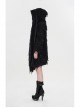 Black Jacquard Metal Hasp Side Lace-Up Gothic Shoe Cover