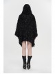 Black Jacquard Metal Hasp Side Lace-Up Gothic Shoe Cover