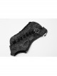 Black Jacquard Metal Hasp Side Lace-Up Gothic Shoe Cover