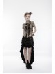 Metal Gear Mesh Flower Feather Decoration Brown Punk Headwear