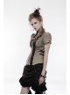 Metal Gear Mesh Flower Feather Decoration Brown Punk Headwear