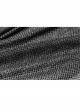 Metal Buckle Belt Skull Pendant Irregular Hem Silver Punk Mesh Skirt