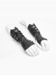 Metal Rivet Hasp Decoration Black Punk Gloves