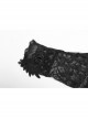 Three-Dimensional Flower Decoration Black Gothic Fingerless Lace Gloves