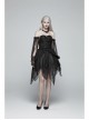 Three-Dimensional Flower Decoration Black Gothic Fingerless Lace Gloves