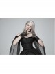 Three-Dimensional Flower Decoration Black Gothic Fingerless Lace Gloves