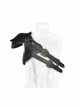 Eyelets Metal Buckle Loop One-Shoulder Black Punk PU Leather Armor Accessory