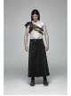 Eyelets Metal Buckle Loop One-Shoulder Black Punk PU Leather Armor Accessory