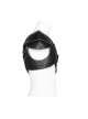 Eyelets Metal Buckle Loop One-Shoulder Black Punk PU Leather Armor Accessory