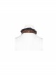 Metal Buckle Rivet Leather Loop Frill Lace Black Punk Necklines