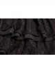 Metal Buckle Rivet Leather Loop Frill Lace Black Punk Necklines