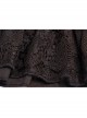 Metal Buckle Rivet Leather Loop Frill Lace Black Punk Necklines