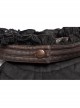Metal Buckle Rivet Leather Loop Frill Lace Black Punk Necklines
