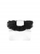 Black Pearl Ribbon Gothic Lace Collar
