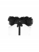 Black Pearl Ribbon Gothic Lace Collar