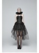 Black Pearl Ribbon Gothic Lace Collar