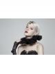 Black Pearl Ribbon Gothic Lace Collar